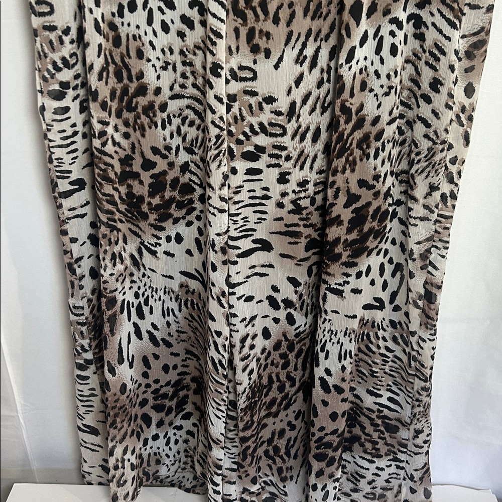 MSK Leopard-Print Pants in Black & Brown - Picture 3 of 10